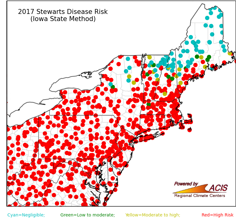 map of corn earworm risk