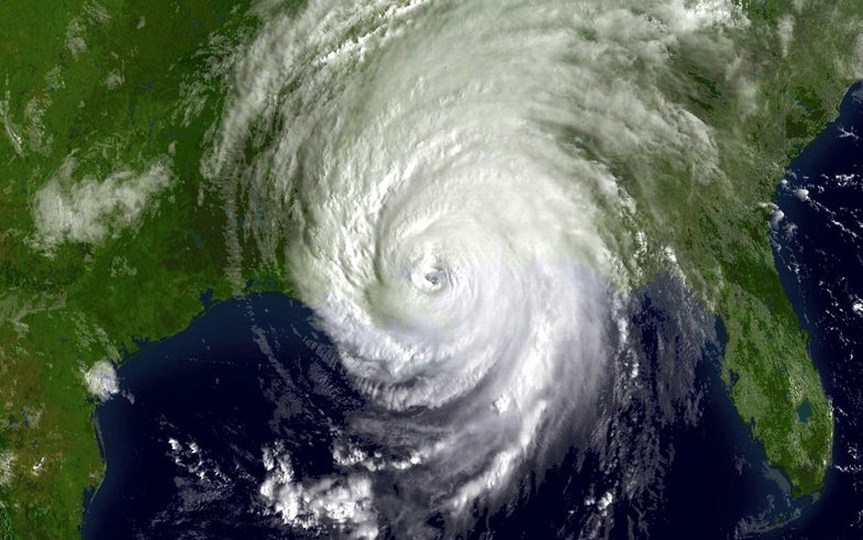 A GOES-12 visible image of Hurricane Katrina shortly after landfall on August 29, 2005 at 1415z. Credit: NOAA/NASA GOES Project NASA image use policy. NASA Goddard Space Flight Center enables NASA’s mission through four scientific endeavors: Earth Science, Heliophysics, Solar System Exploration, and Astrophysics. Goddard plays a leading role in NASA’s accomplishments by contributing compelling scientific knowledge to advance the Agency’s mission. Follow us on Twitter Like us on Facebook Find us on Instagram
