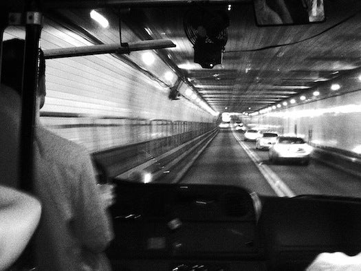 Taken while on the bus in the Lincoln Tunnel