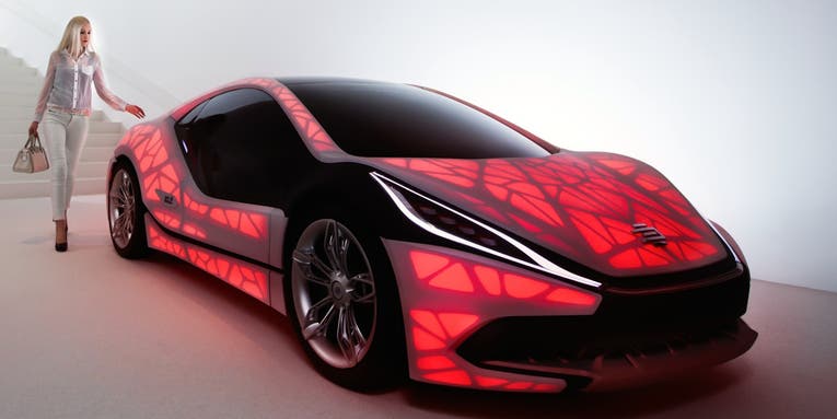A 3D-Printed Car Inspired By The Leaf Of A Plant