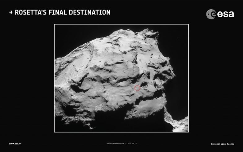 Rosetta Spacecraft Heads To Its Final Destination