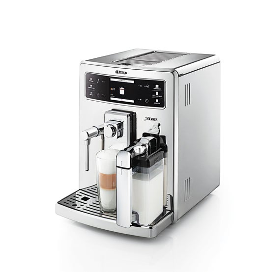 The Xelsis knows you better than your corner barista does. Its touch panel has a fingerprint scanner that memorizes the preferences, such as strength and amount of froth, of up to six people and automatically brews one cup at a time. <strong>$3,200 (est.)</strong>; <a href="http://www.saeco-usa.com">saeco-usa.com</a>
