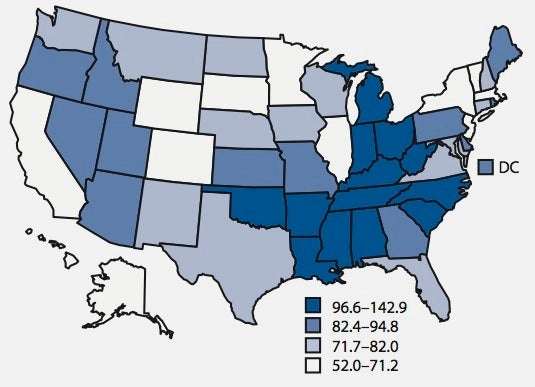 CDC Maps Show Which States Prescribe The Most Opioids