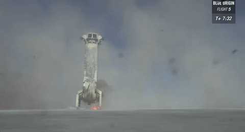 New Shepard rocket after its fifth landing