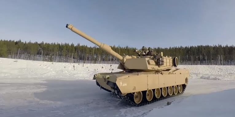 Watch American Battle Tanks Skid Around In Norwegian Snow