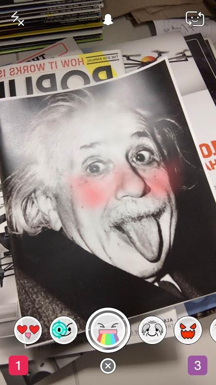 Albert Einstein on Snapchat