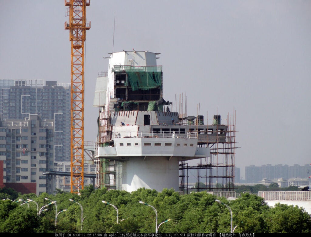 China Wuhan aircraft carrier test facility