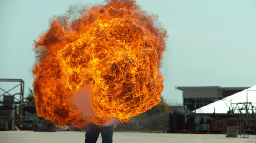 Watch A Flamethrower Throw A 50-Foot Flame In Slow Motion