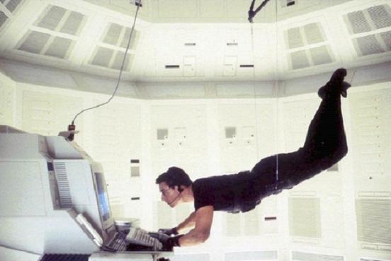 LOA01:MISSION IMPOSSIBLE:LOS ANGELES,CALIFORNIA,21MAY96 - Actor Tom Cruise is shown as he portrays Agent Ethan Hunt in the new adventure thriller film, "Mission Impossible", which opens in the United States May 22. fsp/Photo by Murray Close/Paramount Pictures REUTERS