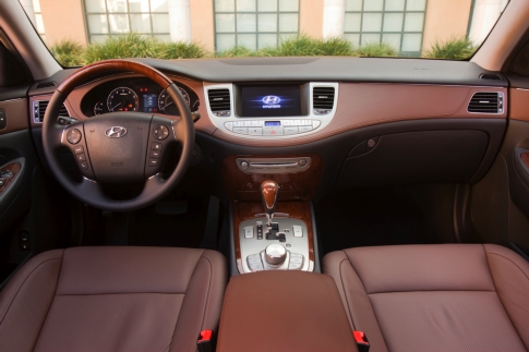 Inside, the 2009 Hyundai Genesis feels just as luxurious as competitors' vehicles costing $10,000 more than its starting price ($33,000 including freight).