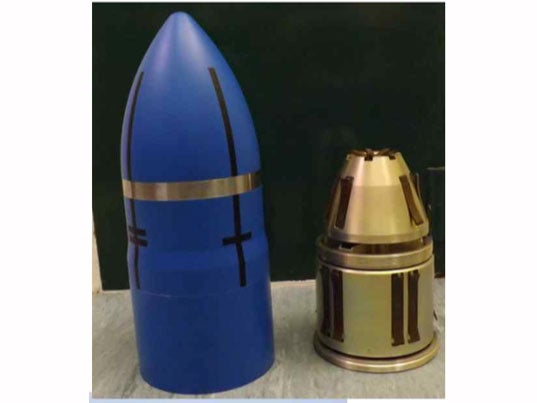 The bullet-shaped probe is 40 centimeters (or about 16 inches) long.
