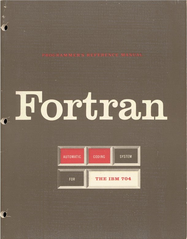 <strong>1957:</strong> Fortran [pictured], COBOL and other early computer languages define the concept of a precise formal representation for tasks to be performed by computers. <strong>1960:</strong> The concept of links between documents--hypertext--begins to be discussed as a paradigm for organizing textual material and knowledge. <strong>1960:</strong> The first full-text searching of documents by a computer is demonstrated. <strong>1963:</strong> Zip (Zone Improvement Plan) codes are introduced by the U.S. Post Office. <strong>1973:</strong> Lexis provides full-text records of U.S. court opinions in Ohio and New York in an electronic data-delivery system. <strong>1982:</strong> Physicist Walter Goad founds GenBank, an open-access database of genome sequences. <em><a href="http://www.wolframalpha.com/docs/timeline/">Content courtesy of Wolfram|Alpha</a></em>