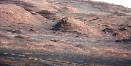 Mars Rover Curiosity Photographs Its Destination, Enormous Mount Sharp
