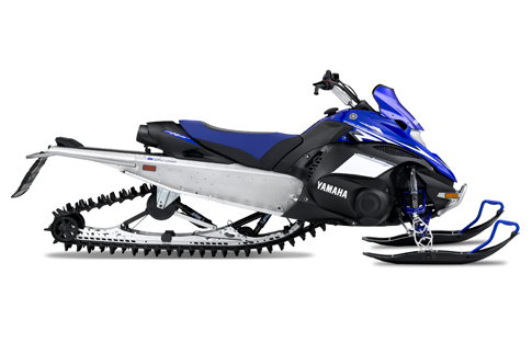 Side view of the Yamaha FX Nytro snowmobile.