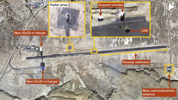 Satellite Photos Reveal Construction At Iran’s Island Drone Base