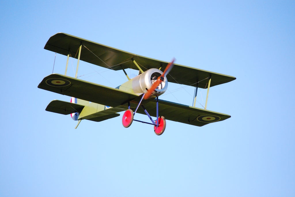 1/3 Scale Sopwith Pup model airplane in flight