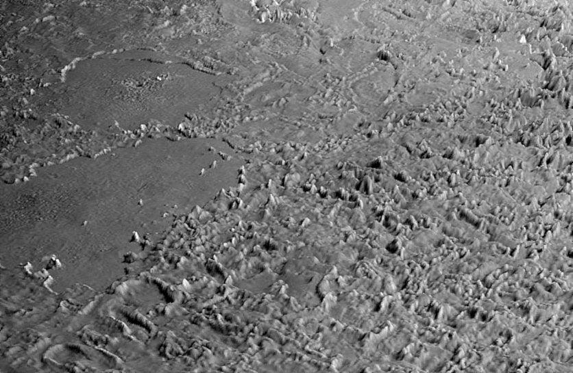 The largest of Neptune’s 13 moons, Triton is one of the coldest objects in our solar system. Also home to ice volcanoes, the moon’s surface belches out a mixture of liquid nitrogen, methane, and dust, all of which freeze immediately in the air. The flakes then snow back down to Triton’s surface, which mostly consists of frozen nitrogen. An almost non-existent atmosphere doesn’t help to curb the freezing temperatures. Temperature: -391 degrees Fahrenheit