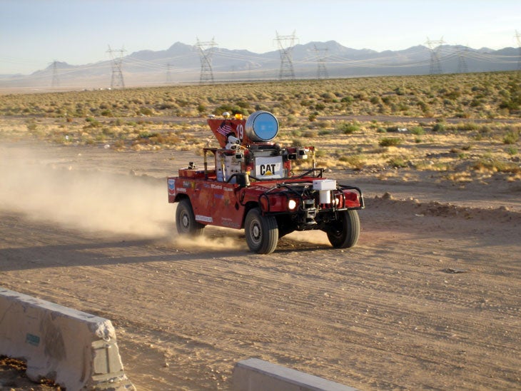 Hot on Stanley's heels, Red Team Racing's Sandstorm passes through the corridor a few minutes later.