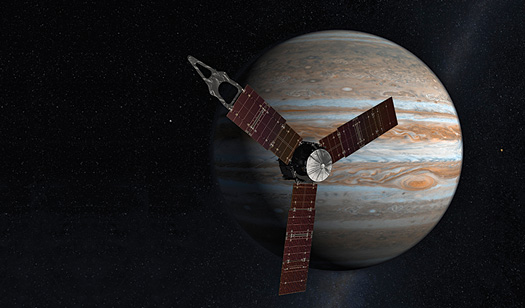 The solar-powered spacecraft launches in August and will reach its final destination, Jupiter's orbit, in 2016. Juno will measure the thermal radiation emanating from deep inside Jupiter's atmosphere and determine just how much oxygen is present