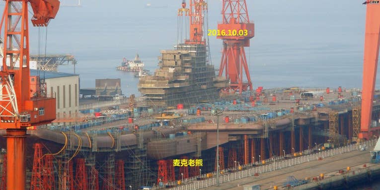 China Adds An Island Tower To Its Aircraft Carrier