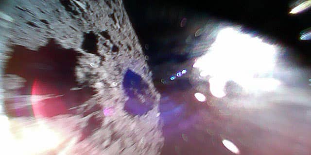 Megapixels: A rover snaps a pic as it hops along the surface of an asteroid