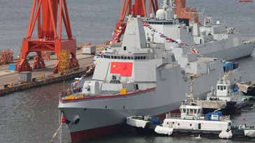 China launched two more massive Type 055 warships