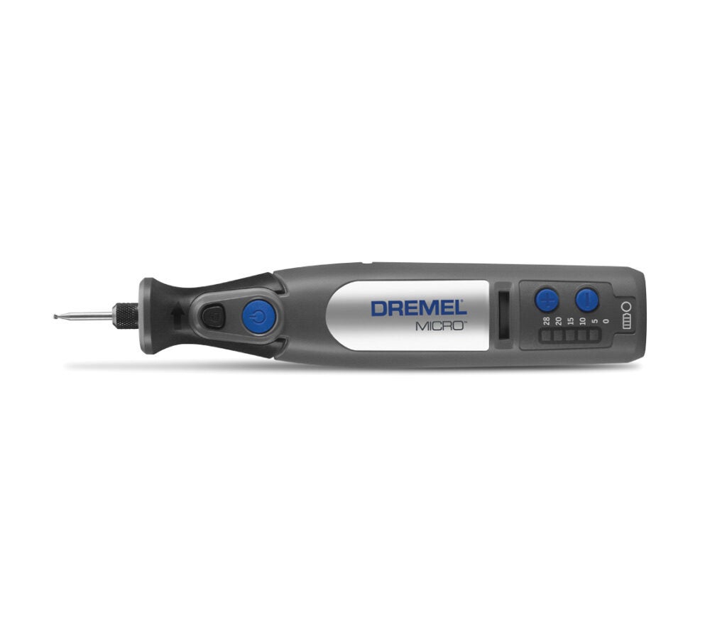 Thanks to a specially designed 8-volt max lithium-ion battery, the Dremel Micro 8050 packs the power of a large tool into a body small and light enough to hold like a pencil. Added bonus: An LED at the tip illuminates any project, making fine work easier. <a href="http://www.dremel.com/Pages/default.aspx"><strong>$89</strong></a>