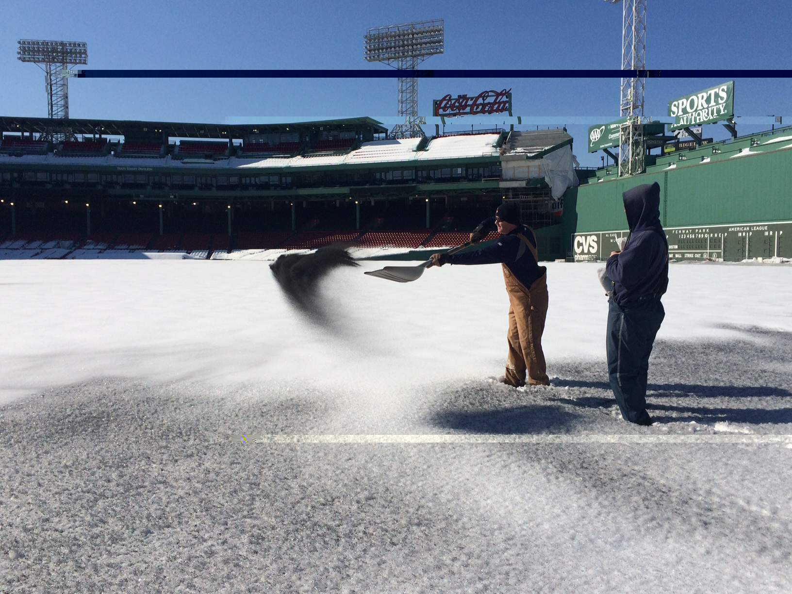 Fenway Is Using Black Sand To Melt Away Monster Amounts Of Snow