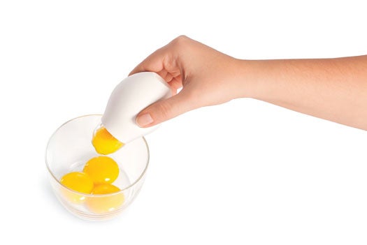 Separating eggs is easier with the Pluck. A cook squeezes the silicone bulb to create a vacuum; upon release, it sucks up a yolk. Unlike a gravity strainer, the Pluck can hold several yolks at once. It breaks them less often, too.** Quirky Pluck** <a href="http://www.quirky.com/products/426">$13</a>