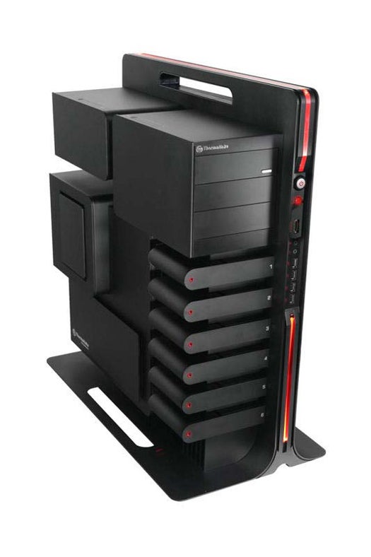 This PC chassis keeps things cool by giving each of its components its own housing. This increases the total surface area, which allows hot air ample room to escape while cooler air enters.<br />
<strong>$800; <a href="http://thermaltakeusa.com">thermaltakeusa.com</a></strong>
