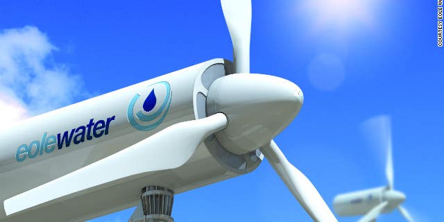 Turbine Condenses Clean Water From the Air and Generates Wind Power At the Same Time