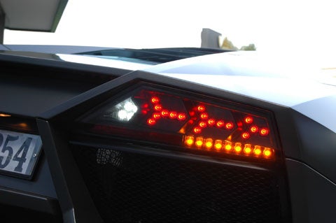 Because the Reventn's engine gets extremely hot and is very close to the rear, Lamborghini uses special LEDs capable of withstanding high temperatures.