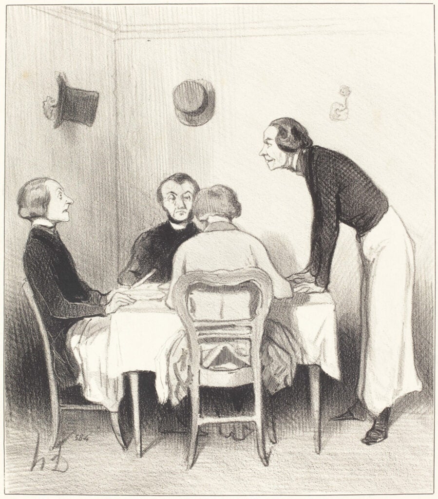 Honoré Daumier (French, 1808 - 1879 ), Carotte du restaurant, 1844, lithograph, Rosenwald Collection