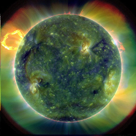 NASA released several dazzling new images of the the sun from the Solar Dynamics Observatory today.