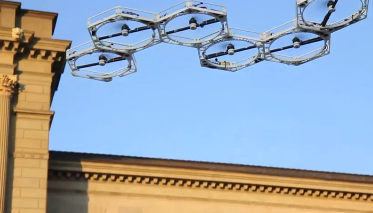 Honeycomb Drone Swarm Can Fly In Any Shape