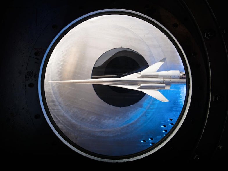 Big Pic: What A Supersonic Aircraft Model Looks Like In A Wind Tunnel