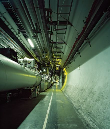 Located between 160 and 500 feet underground, a 16.57-mile-long chain of magnets guides the proton beams to the four experiment stations. The tunnel was originally dug for an older accelerator called the LEP, which was dismantled by 2001 to make room for the more powerful LHC.