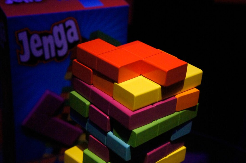 We'll admit it: we have a penchant for <a href="https://www.popsci.com/?image=9">analog Tetris riffs</a>. Think about it: any game based on stacking (and unstacking) or bricks and shapes is a natural fit for a mashup. This year, Hasbro has replaced the uniform bricks of Jenga with Tetris blocks. The result is terrifying -- positively terrifying. But as far as Jenga is concerned, that's kinda the point. <strong>(Available August, $15)</strong>