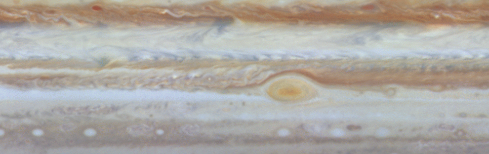 Jupiter bands swirling