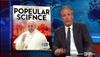 The Daily Show’s John Stewart used an image of the cover of a faux Popular Science magazine to discuss the Pope’s new environmentalist stance on climate change. Stewart poked fun at the Vatican’s use of Galileo as a source to show the church's openness to science. Galileo, of course, was convicted of heresy by the Catholic Church in 1633 for his theory that the earth revolves around the sun, and that the earth was not in fact the center of the universe.