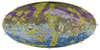 geologic map of Vesta's surface in bright colors