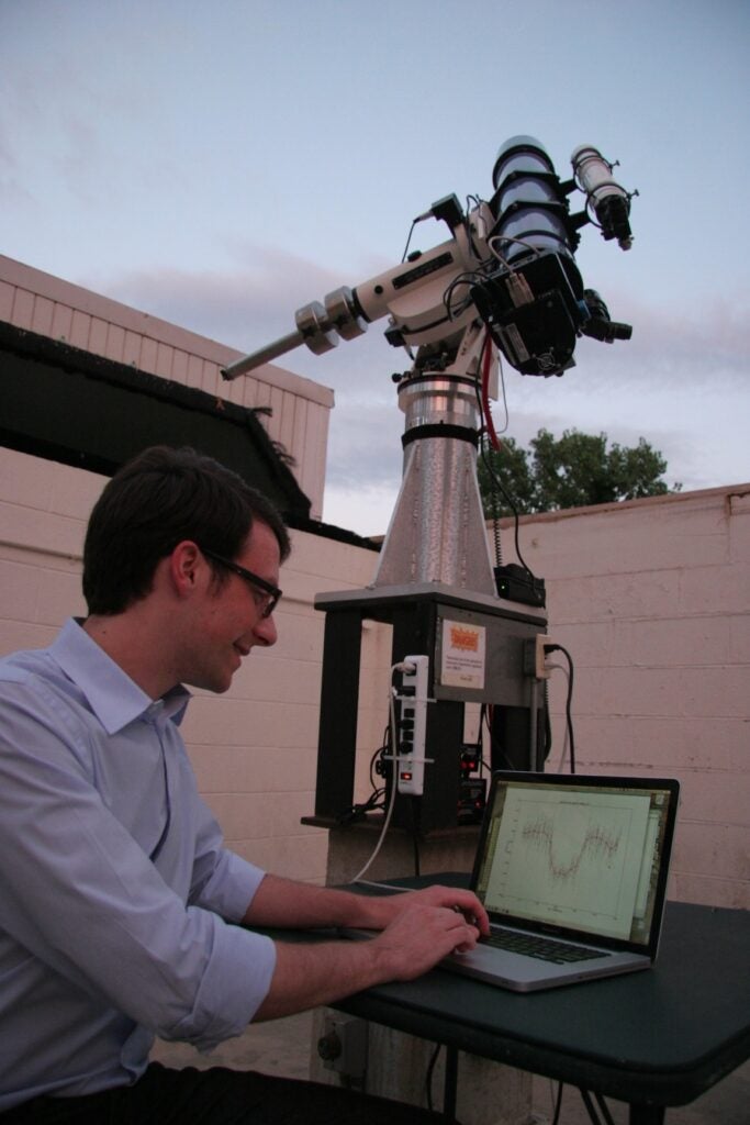 OSCAAR Lead Developer Brett Morris Uses the Program at the University of Maryland Observatory