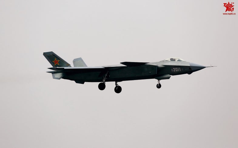 The third J-20 flies, showing stealth and avionics improvements which could indicate a closer fit to the final production model.