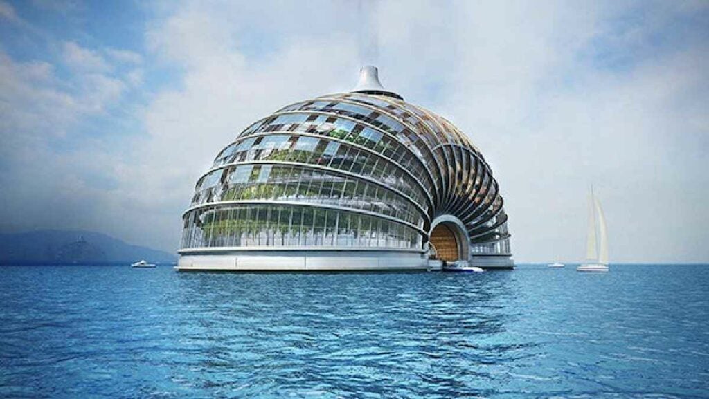 Designers at Remi Studio created this concept for a building that will float away as sea levels rise. Foolishly, it looks like it could hold at best 1.5 of every species. <em>From April 18, 2014</em>