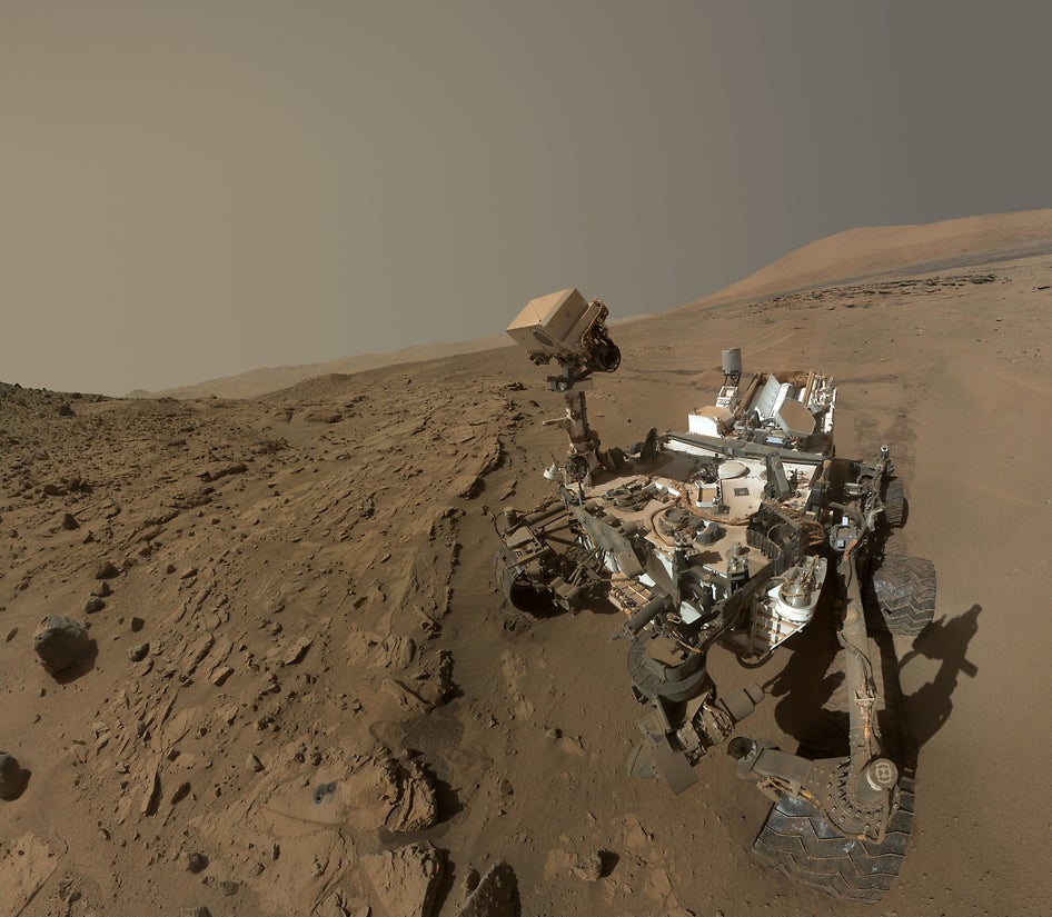NASA's Curiosity Mars rover took this photo in 2014