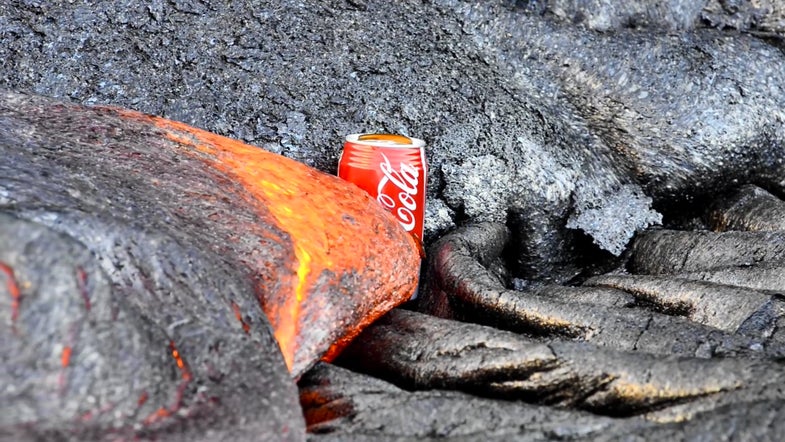 Why Can’t I Look Away From This Lava Destroying A Coke Can?