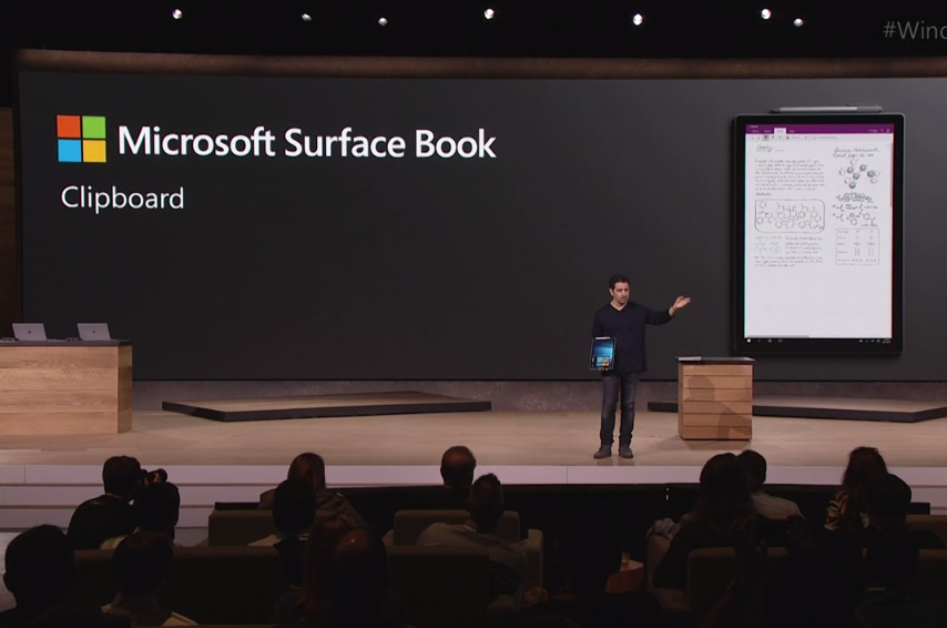 The Surface Book includes a Clipboard mode
