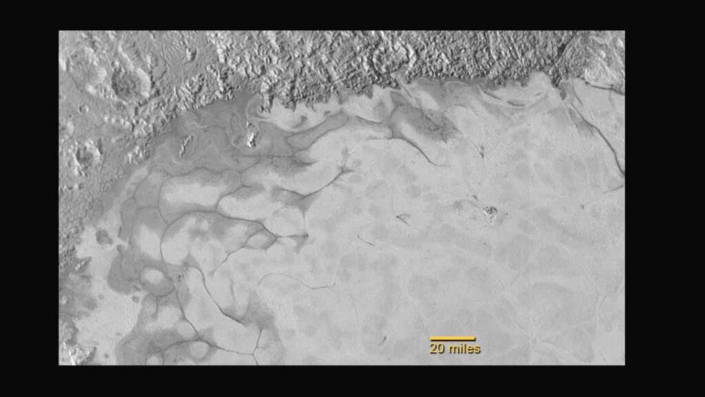 Flowing ice on Pluto