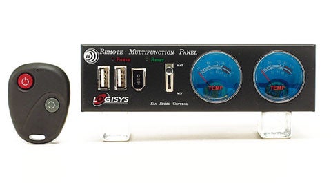 Slip this temperature-monitoring panel into your PC's extra drive bay, and you can boot up from up to 15 feet away using the remote. Logisys Remote Multifunction Panel, $35; <a href="http://logisyscomputer.com">logisyscomputer.com</a>