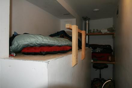 Each crew member has the "luxury" of having their own private sleeping area. If it looks claustrophobic -- it is. But the first astronauts to Mars will need to live and work in very tight quarters. Each bunkroom includes a hard-surface sleeping area and a couple of shelves for personal belongings.